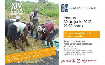 La XIV Cena Solidaria de Madre Coraje Málaga se celebrará el viernes día 30 de junio en la Finca “El Tinto”