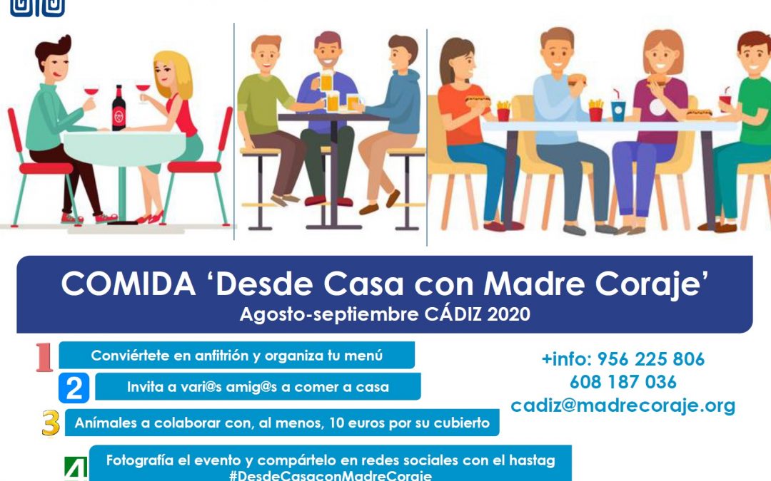 Madre Coraje anima a compartir con amistades una comida llena de solidaridad ‘desde casa’