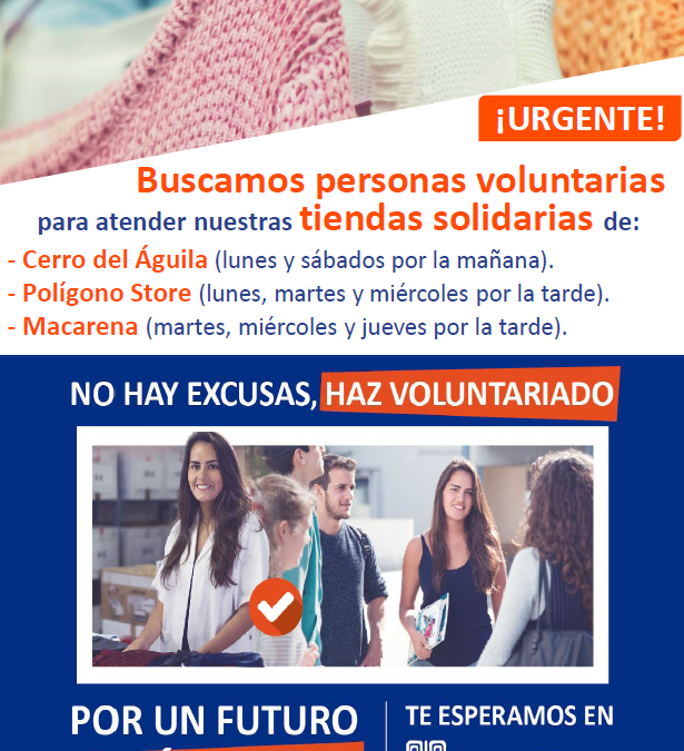 Buscamos personas voluntarias en Sevilla