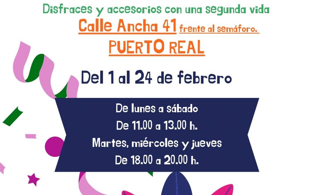 Tienda-Mercadillo de Carnaval en Puerto Real hasta el 24 de febrero