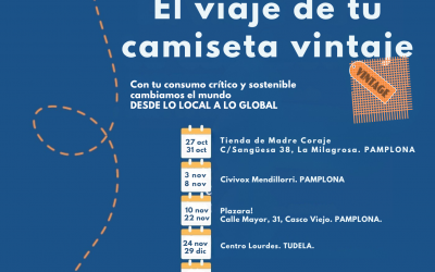 Madre Coraje presenta en Pamplona la exposición ‘El viaje de tu camiseta vintage’ para concienciar sobre el impacto de la moda rápida